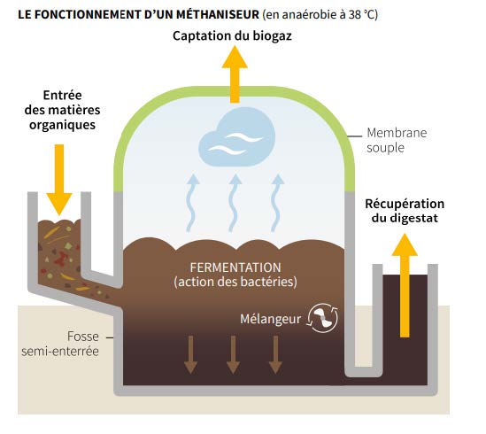 Fonctionnement d'un méthaniseur